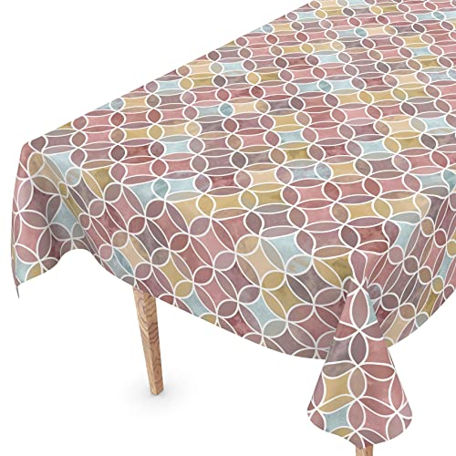 Tischdecke abwaschbar Wachstuch Wachstuchtischdecke 140 x 140cm Schnittkante Kaleidoskop Mehrfarbig pflegeleicht Tischdecke abwaschbar Wachstuch Wachstuchtischdecke 140 x 140cm Schnittkante Kaleidoskop Mehrfarbig pflegeleicht von ANRO