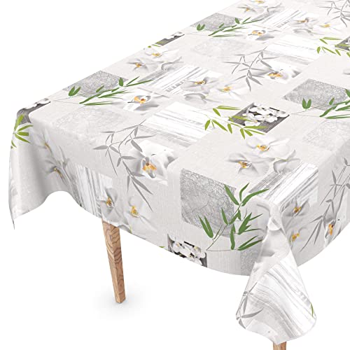 Tischdecke abwaschbar Wachstuch Wachstuchtischdecke 180 x 140cm Schnittkante Orchidee Spa pflegeleicht Tischdecke abwaschbar Wachstuch Wachstuchtischdecke 180 x 140cm Schnittkante Orchidee Spa pflegeleicht von ANRO