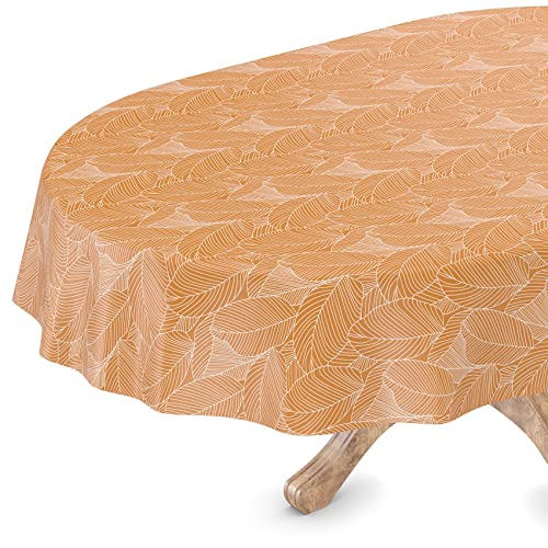 Tischdecke abwaschbar Wachstuch Wachstuchtischdecke Oval 140 x 260cm Schnittkante Mathilda Hellbraun Beige pflegeleicht Tischdecke abwaschbar Wachstuch Wachstuchtischdecke Oval 140 x 260cm Schnittkante Mathilda Hellbraun Beige pflegeleicht von ANRO