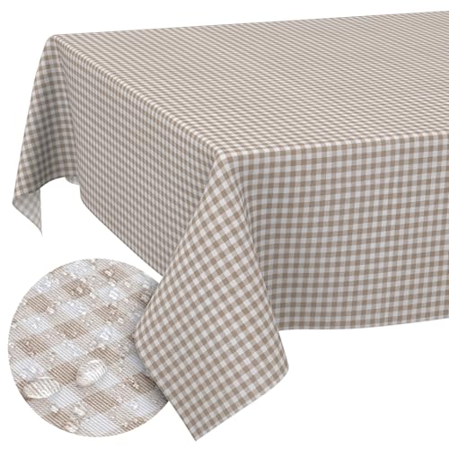 Tischdecke aus Stoff Textil abwaschbar Tischwäsche Tischtuch Baumwolle Polyester Vichy Gray 100x140cm In-/Outdoor Tischdecke Tischdecke aus Stoff Textil abwaschbar Tischwäsche Tischtuch Baumwolle Polyester Vichy Gray 100x140cm In-/Outdoor Tischdecke von ANRO