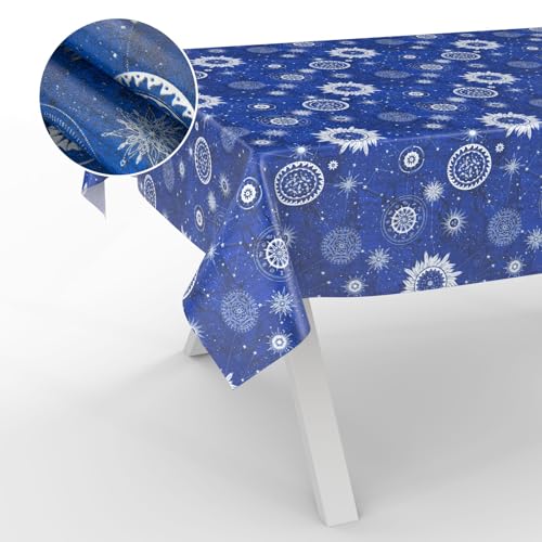 Wachstuch-Tischdecke Tischdecke abwaschbar Wachstuch Garten-Tischdecke Outdoor Indoor 100x140cm Schnittkante Astrologie von ANRO