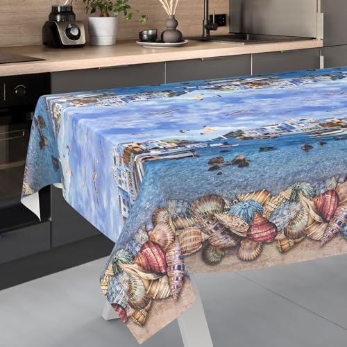 Wachstuch-Tischdecke Tischdecke abwaschbar Wachstuch Garten-Tischdecke Outdoor Indoor 100x140cm Schnittkante Fischerufer Wachstuch-Tischdecke Tischdecke abwaschbar Wachstuch Garten-Tischdecke Outdoor Indoor 100x140cm Schnittkante Fischerufer von ANRO