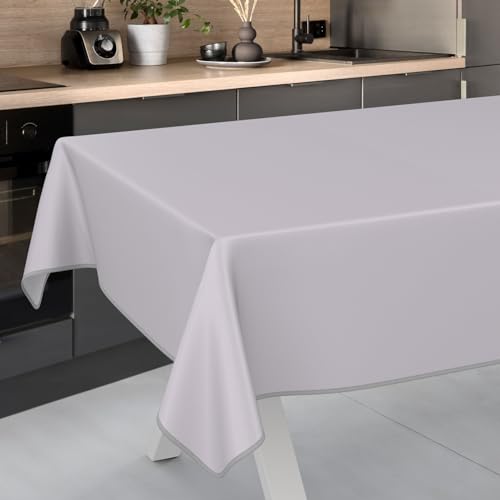 Wachstuch-Tischdecke Tischdecke abwaschbar Wachstuch Garten-Tischdecke Outdoor Indoor 240x140cm mit Saum Grau Wachstuch-Tischdecke Tischdecke abwaschbar Wachstuch Garten-Tischdecke Outdoor Indoor 240x140cm mit Saum Grau von ANRO