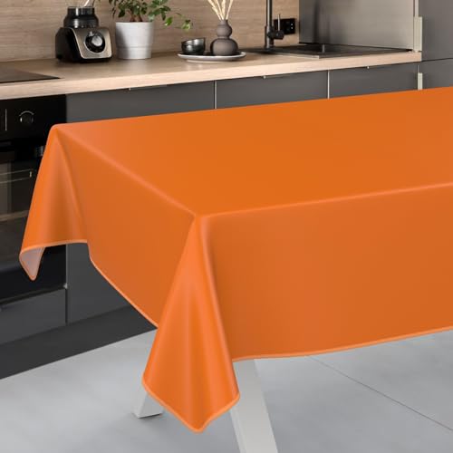 Wachstuch-Tischdecke Tischdecke abwaschbar Wachstuch Garten-Tischdecke Outdoor Indoor 240x140cm mit Saum Orangen Wachstuch-Tischdecke Tischdecke abwaschbar Wachstuch Garten-Tischdecke Outdoor Indoor 240x140cm mit Saum Orangen von ANRO