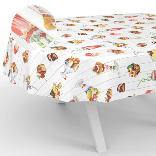 Wachstuch-Tischdecke Tischdecke abwaschbar Wachstuch Garten-Tischdecke Outdoor Indoor Oval 180x140cm Schnittkante Eiscafe Wachstuch-Tischdecke Tischdecke abwaschbar Wachstuch Garten-Tischdecke Outdoor Indoor Oval 180x140cm Schnittkante Eiscafe von ANRO