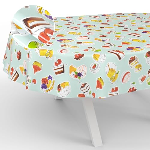 Wachstuch-Tischdecke Tischdecke abwaschbar Wachstuch Garten-Tischdecke Outdoor Indoor Oval 200x140cm Schnittkante Nachtisch Mint Wachstuch-Tischdecke Tischdecke abwaschbar Wachstuch Garten-Tischdecke Outdoor Indoor Oval 200x140cm Schnittkante Nachtisch Mint von ANRO