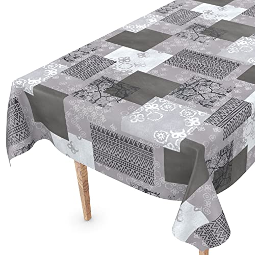 Wachstuchtischdecke Wachstischdecke Meterware Wachstuch abwaschbare Tischdecke PVC frei 260 x 137cm Schnittkante Emma von ANRO