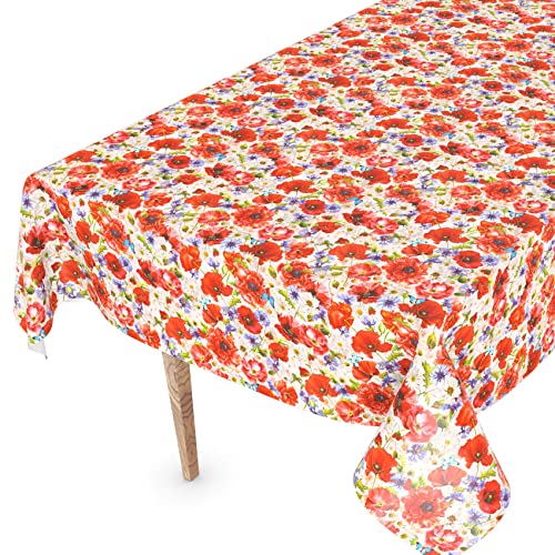 Wachstuchtischdecke Wachstischdecke Tischdecke abwaschbar Gartentischdecke Wachstuch Eckig rund oval 100 x 140cm Schnittkante Mohnblumen Wachstuchtischdecke Wachstischdecke Tischdecke abwaschbar Gartentischdecke Wachstuch Eckig rund oval 100 x 140cm Schnittkante Mohnblumen von ANRO