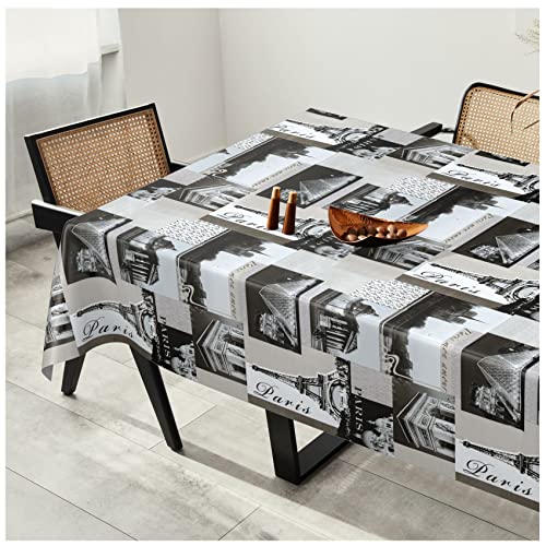 Wachstuchtischdecke Wachstuch Tischdecke abwaschbar Wachstischdecke Plastik-Tischdecken Glatt 100x140cm Schnittkante Paris France von ANRO