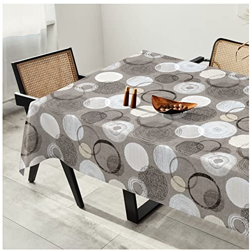 Wachstuchtischdecke Wachstuch Tischdecke abwaschbar Wachstischdecke Plastik-Tischdecken Glatt 120x140cm Schnittkante Kreise Grau Ornamente Wachstuchtischdecke Wachstuch Tischdecke abwaschbar Wachstischdecke Plastik-Tischdecken Glatt 120x140cm Schnittkante Kreise Grau Ornamente von ANRO