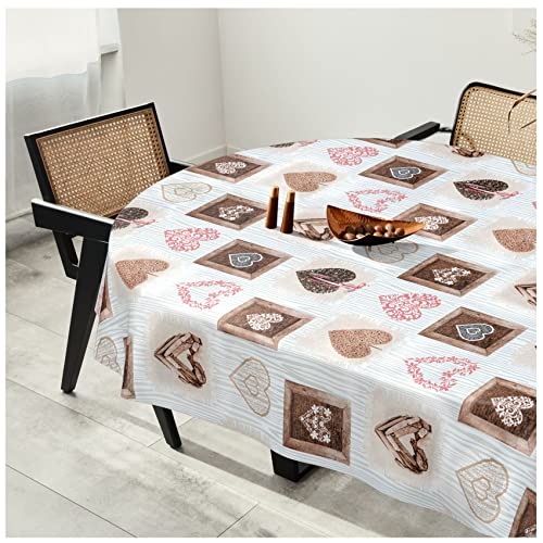 Wachstuchtischdecke Wachstuch Tischdecke abwaschbar Wachstischdecke Plastik-Tischdecken Glatt Oval 140x180cm Schnittkante Holz Liebe Herz Wachstuchtischdecke Wachstuch Tischdecke abwaschbar Wachstischdecke Plastik-Tischdecken Glatt Oval 140x180cm Schnittkante Holz Liebe Herz von ANRO