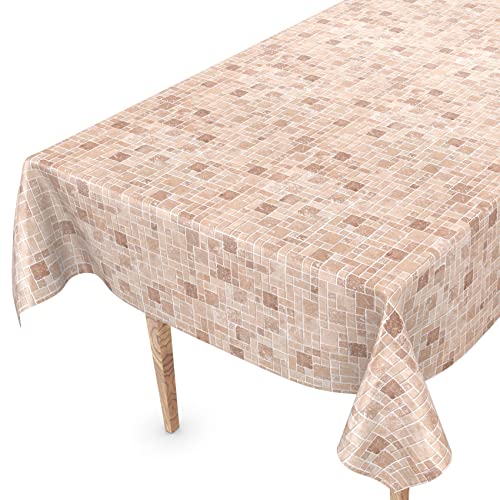 Wachstuchtischdecke Wachstuch Vinyl abwischbar Wachstischdecke Tischdecke 100 x 140cm Schnittkante Fliesen Beige Wachstuchtischdecke Wachstuch Vinyl abwischbar Wachstischdecke Tischdecke 100 x 140cm Schnittkante Fliesen Beige von ANRO