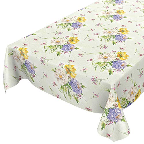 Wachstuchtischdecke abwaschbar Garten Tischdecke Wachstuch Rund Oval Eckig Indoor Outdoor Blumen Muster 120x140cm Wachstuchtischdecke abwaschbar Garten Tischdecke Wachstuch Rund Oval Eckig Indoor Outdoor Blumen Muster 120x140cm von ANRO