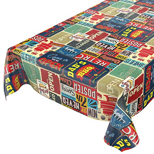 Wachstuchtischdecke abwaschbar Garten Tischdecke Wachstuch Rund Oval Eckig Indoor Outdoor Retro Cafe USA Amerika Style 120x140cm Wachstuchtischdecke abwaschbar Garten Tischdecke Wachstuch Rund Oval Eckig Indoor Outdoor Retro Cafe USA Amerika Style 120x140cm von ANRO