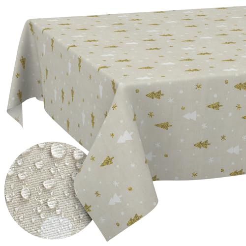 Weihnachtstischdecke Stofftischdecke Tischdecke Weihnachten abwaschbar pflegeleicht Weihnachten Weihnachtsbaum 90x130cm Schnittkante Weihnachtstischdecke Stofftischdecke Tischdecke Weihnachten abwaschbar pflegeleicht Weihnachten Weihnachtsbaum 90x130cm Schnittkante von ANRO