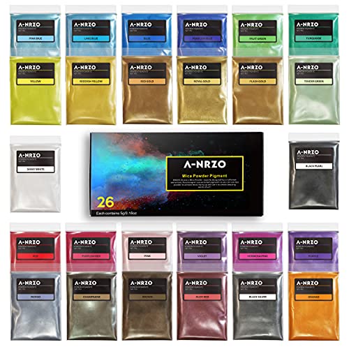 Epoxidharz farbe-Mica Pulver Pigment Farben Kerzenherstellung Lipgloss Badekugeln Farbe Schleim von ANRZO