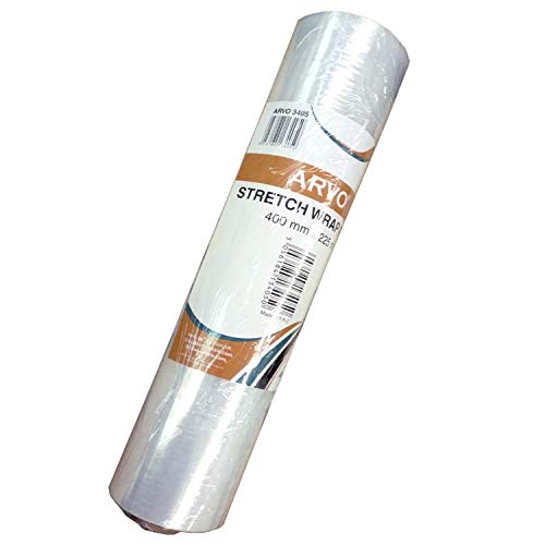 Schrumpffolie, Stretchfolie, 400 mm x 225 m, transparente Klebefolie für Pakete, Verpackungen, Paletten, 1 Rolle Schrumpffolie, Stretchfolie, 400 mm x 225 m, transparente Klebefolie für Pakete, Verpackungen, Paletten, 1 Rolle von ARVO