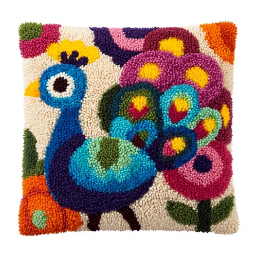 ANSIWEIGO DIY Knüpf Set für Kissen & Teppiche,Latch Hook Kit für Handarbeit, Kreuzstich 43x43 cm Knüpfen von Kissenbezügen,Heimdekoration und Geschenkideen für Erwachsene & Kinder,Pfauenblumen ANSIWEIGO DIY Knüpf Set für Kissen & Teppiche,Latch Hook Kit für Handarbeit, Kreuzstich 43x43 cm Knüpfen von Kissenbezügen,Heimdekoration und Geschenkideen für Erwachsene & Kinder,Pfauenblumen von ANSIWEIGO