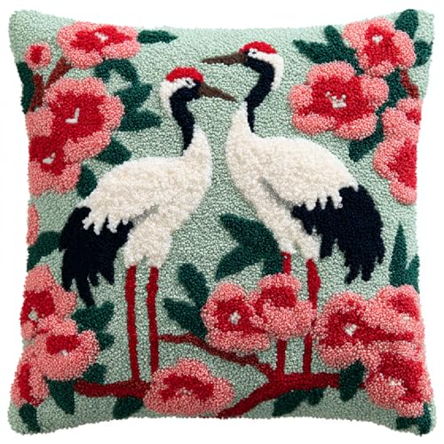 ANSIWEIGO DIY Knüpf Set für Kissen & Teppiche,Latch Hook Kit für Handarbeit, Kreuzstich 43x43 cm Knüpfen von Kissenbezügen,Heimdekoration und Geschenkideen für Erwachsene & Kinder,Blumen und Kraniche ANSIWEIGO DIY Knüpf Set für Kissen & Teppiche,Latch Hook Kit für Handarbeit, Kreuzstich 43x43 cm Knüpfen von Kissenbezügen,Heimdekoration und Geschenkideen für Erwachsene & Kinder,Blumen und Kraniche von ANSIWEIGO