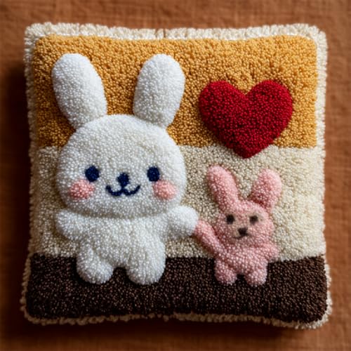 ANSIWEIGO DIY Knüpf Set für Kissen & Teppiche,Latch Hook Kit für Handarbeit, Kreuzstich 43x43 cm Knüpfen von Kissenbezügen,Heimdekoration und Geschenkideen für Erwachsene & Kinder,Cartoon-Kaninchen ANSIWEIGO DIY Knüpf Set für Kissen & Teppiche,Latch Hook Kit für Handarbeit, Kreuzstich 43x43 cm Knüpfen von Kissenbezügen,Heimdekoration und Geschenkideen für Erwachsene & Kinder,Cartoon-Kaninchen von ANSIWEIGO