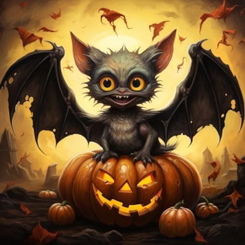 ANSIWEIGO Gruselige Halloween-Fledermaus,Ölgemälde zum Selbermachen,Malen nach Zahlen,Set auf Leinwand,Malspiele für Erwachsene und Anfänger,40x50 cm,ohne Rahmen ANSIWEIGO Gruselige Halloween-Fledermaus,Ölgemälde zum Selbermachen,Malen nach Zahlen,Set auf Leinwand,Malspiele für Erwachsene und Anfänger,40x50 cm,ohne Rahmen von ANSIWEIGO
