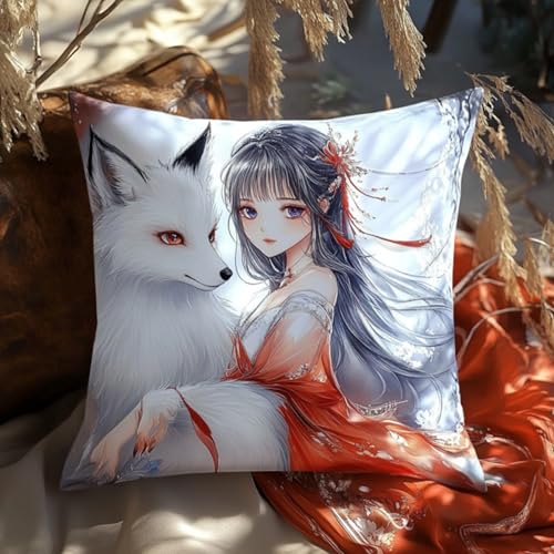 ANSIWEIGO Knüpfkissen 43x43 cm – DIY Kissen Set zum Selber Knüpfen für Anfänger & Erwachsene, mit bedruckter Leinwand & Knüpfhaken,Anime Fuchs und Mädchen ANSIWEIGO Knüpfkissen 43x43 cm – DIY Kissen Set zum Selber Knüpfen für Anfänger & Erwachsene, mit bedruckter Leinwand & Knüpfhaken,Anime Fuchs und Mädchen von ANSIWEIGO