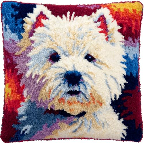ANSIWEIGO Tier Hund Knüpfkissen Zum Selber Knüpfen,West Highland White Terrier,Knüpfset Kissen Hundemotiv,Handgemachte Geschenke Knüpfteppich Für Kinder Und Erwachsene Knüpfset,17x17 in ANSIWEIGO Tier Hund Knüpfkissen Zum Selber Knüpfen,West Highland White Terrier,Knüpfset Kissen Hundemotiv,Handgemachte Geschenke Knüpfteppich Für Kinder Und Erwachsene Knüpfset,17x17 in von ANSIWEIGO