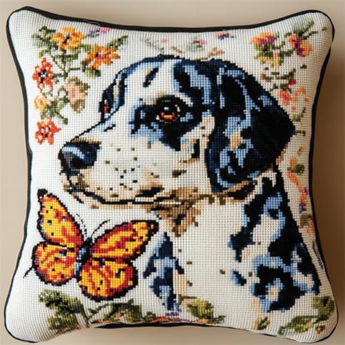 ANSIWEIGO Tier Hund Latch Hook Kissen Kit,Dalmatiner In Den Blumen,Knüpfkissen Set Für Anfänger Erwachsene Oder Kinder Zum Selber Knüpfen,DIY Knüpfteppich Knüpfpackung,43x43cm/17x17 Zoll ANSIWEIGO Tier Hund Latch Hook Kissen Kit,Dalmatiner In Den Blumen,Knüpfkissen Set Für Anfänger Erwachsene Oder Kinder Zum Selber Knüpfen,DIY Knüpfteppich Knüpfpackung,43x43cm/17x17 Zoll von ANSIWEIGO