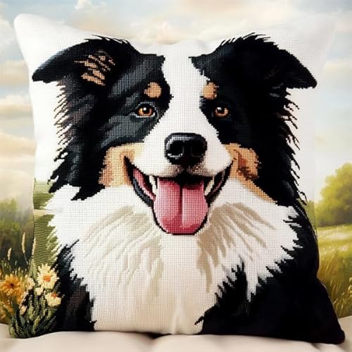 ANSIWEIGO sticken set erwachsene kreuzstich kissen,Stickbild vorgezeichnet,Kreuzstich Stickpackungen Cross Stitch Embroidery Kit Stickset Sticken Set Erwachsene Anfänger,45x45cm,Border Collie ANSIWEIGO sticken set erwachsene kreuzstich kissen,Stickbild vorgezeichnet,Kreuzstich Stickpackungen Cross Stitch Embroidery Kit Stickset Sticken Set Erwachsene Anfänger,45x45cm,Border Collie von ANSIWEIGO