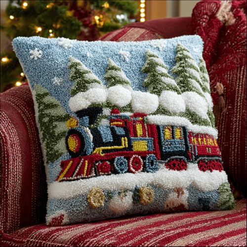 Knüpfkissen Set Weihnachten,DIY Latch Hook Kit für Familienbasteln im Winter,Komplettset mit Canvas,Garn & Anleitung, geeignet für Kinder ab 8 Jahren - 2 Knüpfkissen Set Weihnachten,DIY Latch Hook Kit für Familienbasteln im Winter,Komplettset mit Canvas,Garn & Anleitung, geeignet für Kinder ab 8 Jahren - 2 von ANSIWEIGO