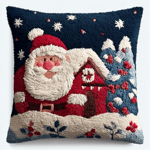 Knüpfkissen Set Weihnachten,DIY Latch Hook Kit für Familienbasteln im Winter,Komplettset mit Canvas,Garn & Anleitung, geeignet für Kinder ab 8 Jahren - 8 Knüpfkissen Set Weihnachten,DIY Latch Hook Kit für Familienbasteln im Winter,Komplettset mit Canvas,Garn & Anleitung, geeignet für Kinder ab 8 Jahren - 8 von ANSIWEIGO