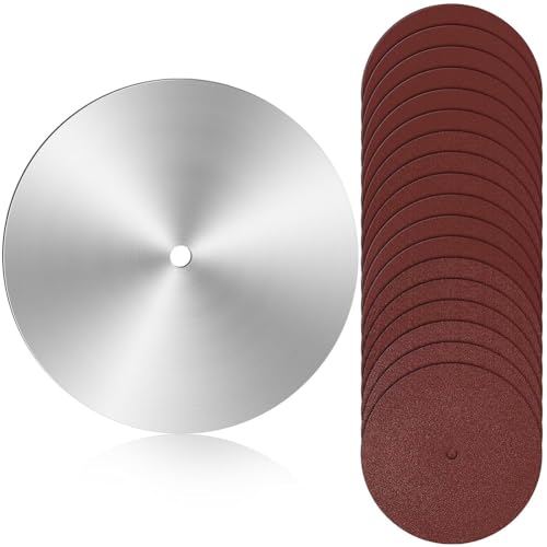 ANSO 10-Schleifscheibe für Tischkreissäge, 5/8-Aufnahmedorn, Schleifscheibe, Ausgleichsblatt, 18 Schleifpapier, 60, 80, 100, 120, 180, 240 Körnung ANSO 10-Schleifscheibe für Tischkreissäge, 5/8-Aufnahmedorn, Schleifscheibe, Ausgleichsblatt, 18 Schleifpapier, 60, 80, 100, 120, 180, 240 Körnung von ANSO