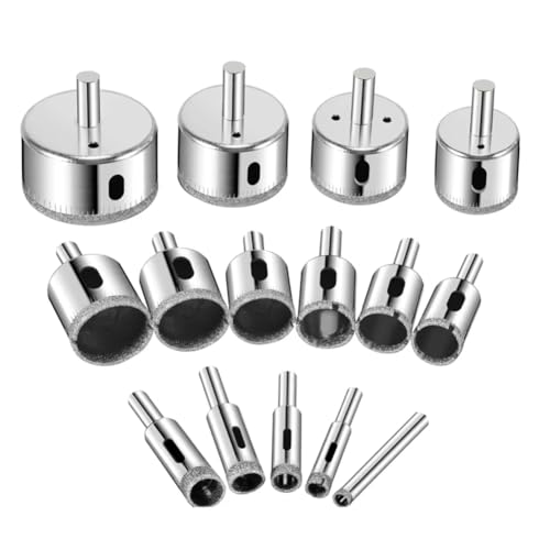 ANSO 15-Teiliges Diamant-Lochsägen-Set, 6-50 mm, Hohlkernbohrer zum Bohren Von Glas, Fliesen, Flaschen, Bohrer-Set, Werkzeuge ANSO 15-Teiliges Diamant-Lochsägen-Set, 6-50 mm, Hohlkernbohrer zum Bohren Von Glas, Fliesen, Flaschen, Bohrer-Set, Werkzeuge von ANSO