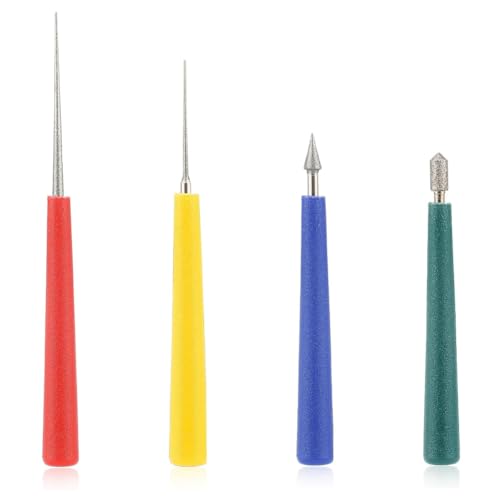 ANSO 4-Teiliges Perlenreibahle-Set mit Diamantspitze, Perlenreibahle-Werkzeugset Zur Schmuckherstellung, Perlenlochvergrößerer Entfernt Grate ANSO 4-Teiliges Perlenreibahle-Set mit Diamantspitze, Perlenreibahle-Werkzeugset Zur Schmuckherstellung, Perlenlochvergrößerer Entfernt Grate von ANSO