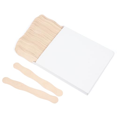 ANTETOK 20 cm 50 Stück Fächerstäbe Aufbewahrung in Box für Hochzeit und Handwerk, Holzbastelstäbchen zum Basteln, Jumbo-Lutscherstäbchen aus Holz und Popsicle Sticks zum Basteln, große und breite von ANTETOK
