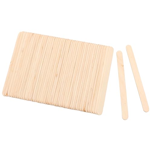 ANTETOK Holzstäbchen Lollipop Sticks 114mm, 500 Stück, Popsicle Sticks, Eisstiele Holz Basteln, DIY-Handwerk, Zunge Depressor, Kunstwerk von ANTETOK