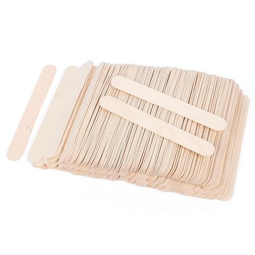 ANTETOK Jumbo Holzstäben zum Basteln Craft Sticks 20cm, 500 Stück, Popsicle Sticks, Eisstiele Holz Basteln, DIY-Handwerk, Zunge Depressor, Farbmischung von ANTETOK