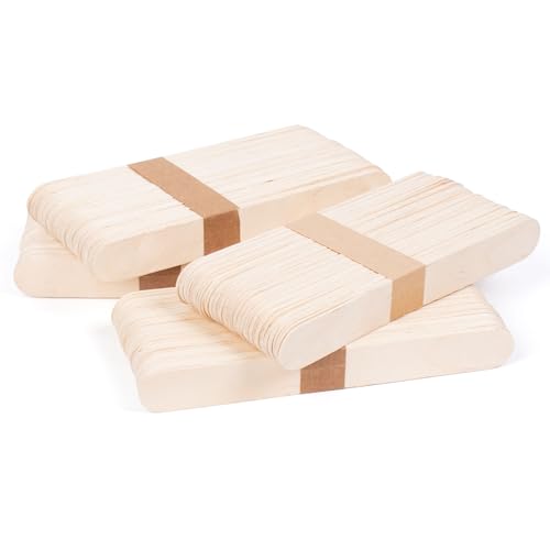 ANTETOK Jumbo Holzstäben zum Basteln Craft Sticks 20cm, 200 Stück, Popsicle Sticks, Eisstiele Holz Basteln, DIY-Handwerk, Zunge Depressor, Farbmischung von ANTETOK