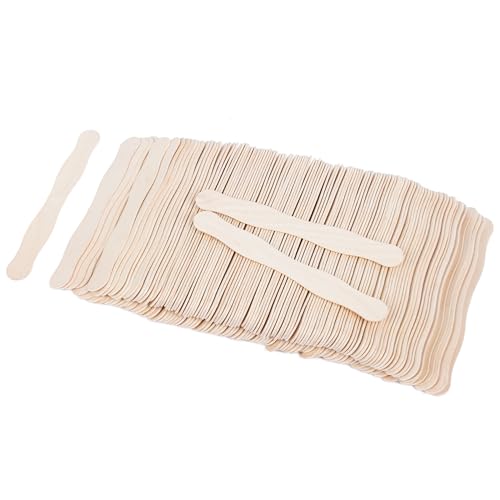 ANTETOK Jumbo Holzstäben zum Basteln Fan Sticks 20cm, 500 Stück, Popsicle Sticks, gewellte flache Stiele, Eisstiele Holz Basteln, DIY-Handwerk, Zunge Depressor, Hochzeit, Farbmischung von ANTETOK