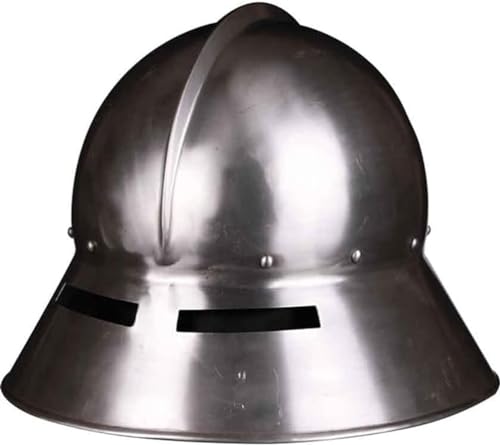 ANTIQUEMEDIEVAL Francis Steel Helmet LARP Kettle Hat Medieval Cosplay Armor von ANTIQUEMEDIEVAL