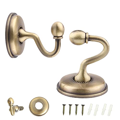 2 Stücke Vintage Legierung Knauf Vorhang Holdback,Raffhalter Haken mit Schrauben,Vorhanghaken aus Bronze für Wohnzimmer,Schlafzimme 2 Stücke Vintage Legierung Knauf Vorhang Holdback,Raffhalter Haken mit Schrauben,Vorhanghaken aus Bronze für Wohnzimmer,Schlafzimme von ANYUANKW