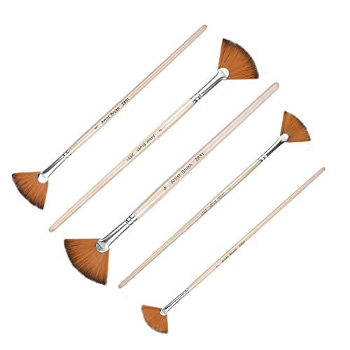 5 Stück Fan Pinsel, Fächerpinsel-Set, Künstlerpinsel Pinselset, Malen Künstler Pinsel für Acryl Aquarell Ölgemälde, Ölfarben 5 Stück Fan Pinsel, Fächerpinsel-Set, Künstlerpinsel Pinselset, Malen Künstler Pinsel für Acryl Aquarell Ölgemälde, Ölfarben von ANYUANKW