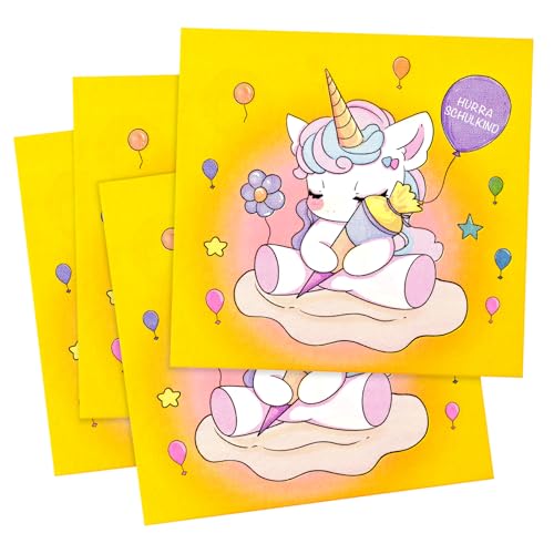 40 Servietten Schulanfang Mädchen als Tischdeko Einschulung Schuleinführung Schule mit Zuckertüte und Einhorn. Tischdeko Schulanfang Mädchen 40 Servietten Schulanfang Mädchen als Tischdeko Einschulung Schuleinführung Schule mit Zuckertüte und Einhorn. Tischdeko Schulanfang Mädchen von ANYUNKEY
