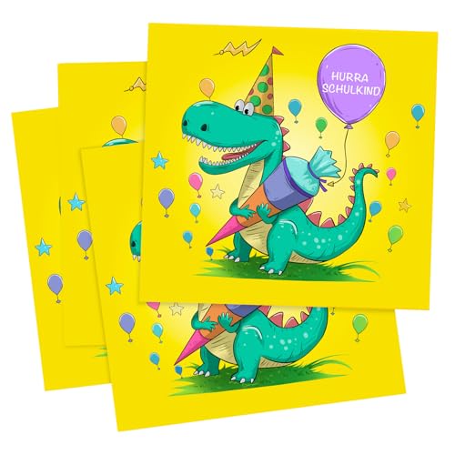 40 Servietten für Schuleinführung Schulanfang Einschulung Deko mit bunten hurry schulkind Zuckertüte Dinosaur Motiv Schule 40 Servietten für Schuleinführung Schulanfang Einschulung Deko mit bunten hurry schulkind Zuckertüte Dinosaur Motiv Schule von ANYUNKEY