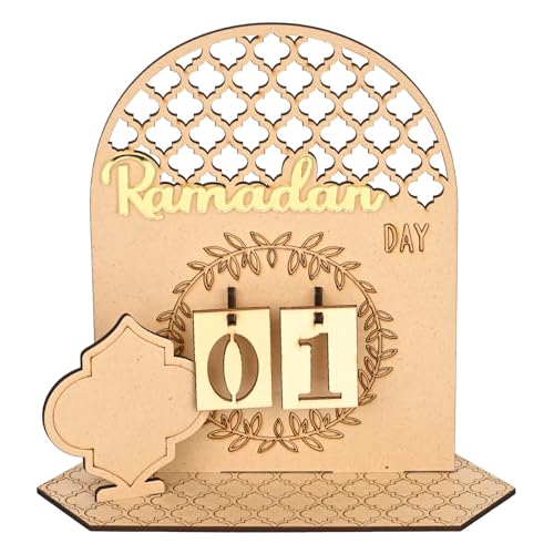 Ramadan Kalender,Ramadan Deko Aus Holz, Ramadankalender Kinder,Eid Mubarak Adventskalender, DIY Ramadan Dekoration 30 Tage Countdown,umrah mubarak deko für Zuhause (style 2) von ANYUNKEY