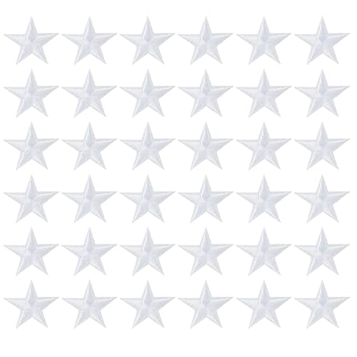 36 Stück Stern-Aufnäher zum Aufbügeln, 2,5 cm bestickter Aufnäher, Sternapplikationen 36 Stück Stern-Aufnäher zum Aufbügeln, 2,5 cm bestickter Aufnäher, Sternapplikationen von ANZUSY
