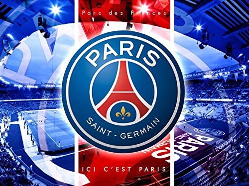 ANnjab Komplette PSG Logo Diamant Stickerei Dekoration Geschenk Paris Saint-Germain Fußball Logo Diamant Malerei Kreuzstich Kit Art Square 40x50cm von ANnjab