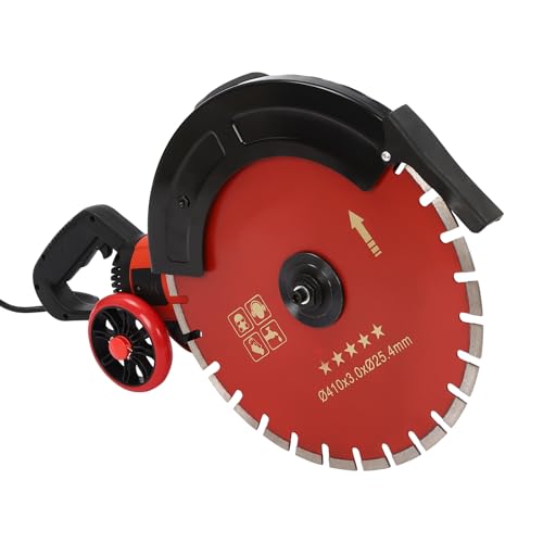 4000 Watt Betonsägenschneider Gipsschneider mit 410 mm Diamantblatt Kreissäge mit Sägeblatt und rollender Umlenkrolle von AOAPUMM