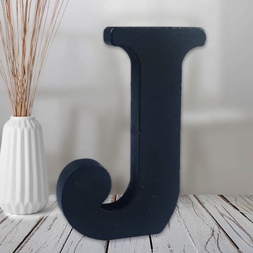 AOCEAN 15,2 cm schwarze Holzbuchstaben, unlackiert, für Wand, dekorative stehende Buchstaben, Scheiben, Schild, Dekoration für Handwerk, Zuhause, Party-Projekte (J) von AOCEAN
