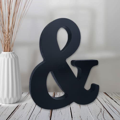 AOCEAN 15,2 cm schwarze Holzbuchstaben, unlackierte Holzbuchstaben für Wanddekoration, dekorative stehende Buchstaben, Scheiben, Schild, Dekoration für Handwerk, Zuhause, Party-Projekte (&) von AOCEAN